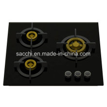 Supreme 3 Brass Burner Gas Hob (8mm Glass)